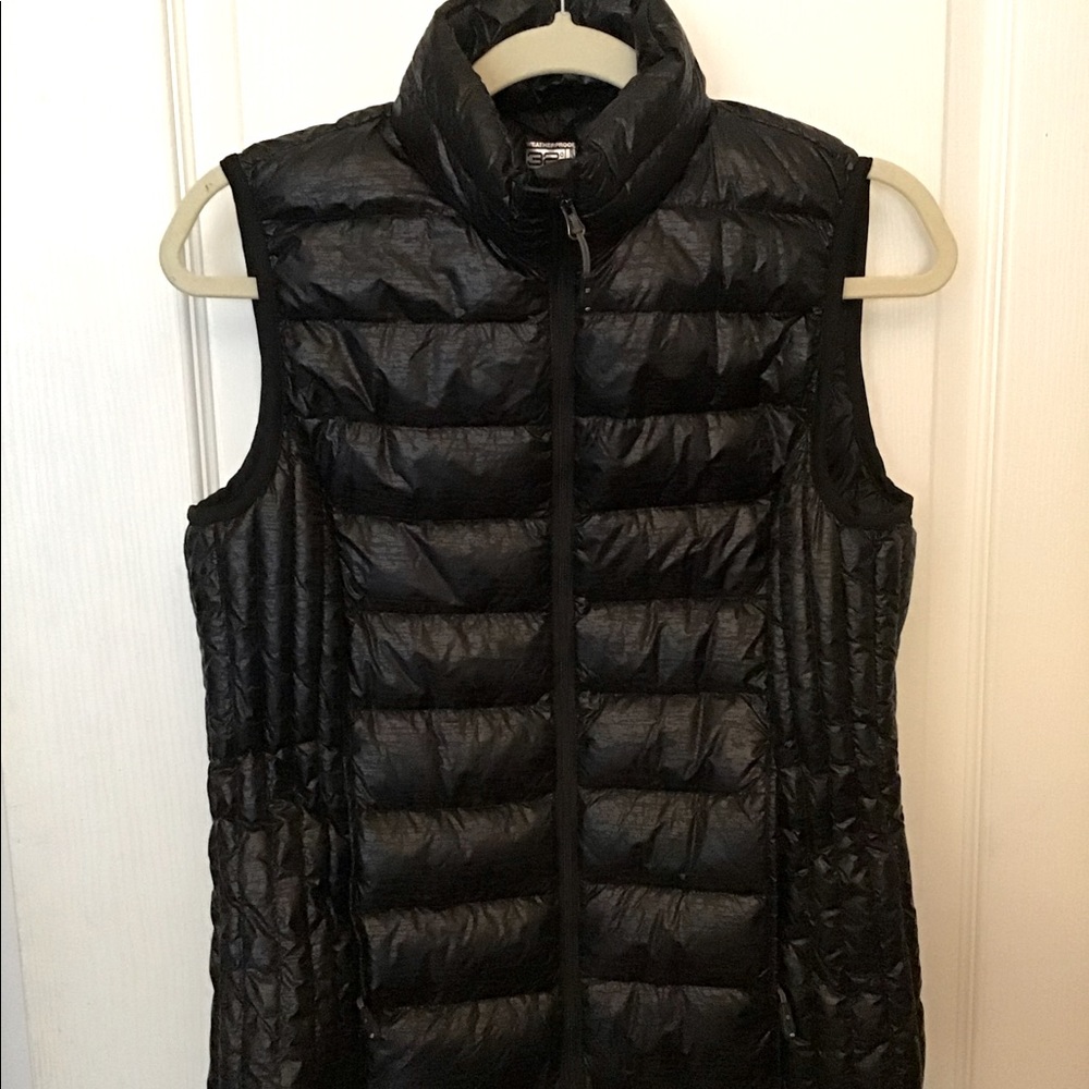 Womens black vest.